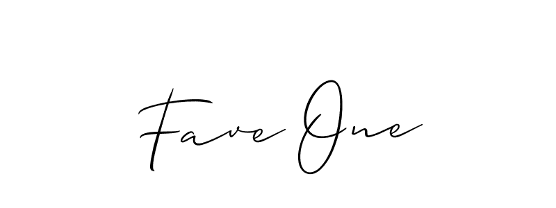 Use a signature maker to create a handwritten signature online. With this signature software, you can design (Allison_Script) your own signature for name Fave One. Fave One signature style 2 images and pictures png