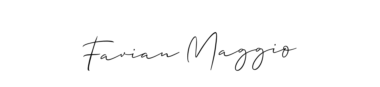 How to make Favian Maggio signature? Allison_Script is a professional autograph style. Create handwritten signature for Favian Maggio name. Favian Maggio signature style 2 images and pictures png