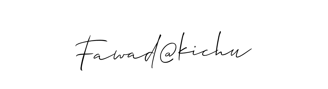 The best way (Allison_Script) to make a short signature is to pick only two or three words in your name. The name Fawad@kichu include a total of six letters. For converting this name. Fawad@kichu signature style 2 images and pictures png