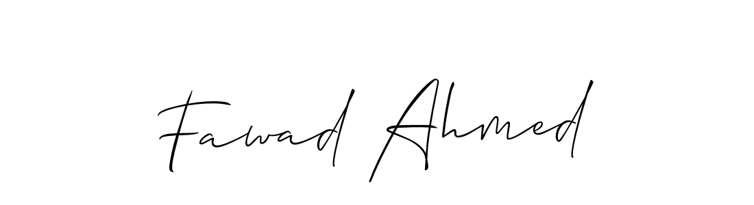 Allison_Script is a professional signature style that is perfect for those who want to add a touch of class to their signature. It is also a great choice for those who want to make their signature more unique. Get Fawad Ahmed name to fancy signature for free. Fawad Ahmed signature style 2 images and pictures png
