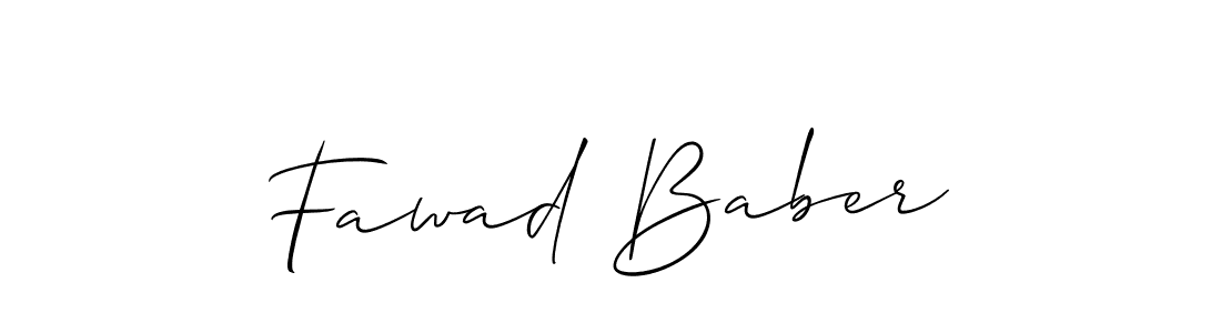 How to Draw Fawad Baber signature style? Allison_Script is a latest design signature styles for name Fawad Baber. Fawad Baber signature style 2 images and pictures png