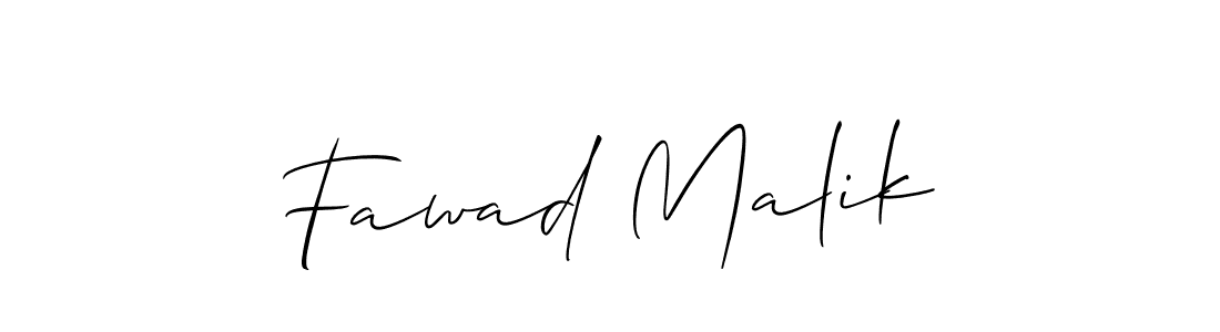 Create a beautiful signature design for name Fawad Malik. With this signature (Allison_Script) fonts, you can make a handwritten signature for free. Fawad Malik signature style 2 images and pictures png