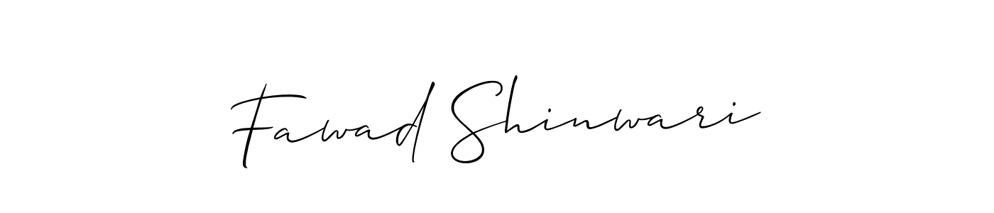 Allison_Script is a professional signature style that is perfect for those who want to add a touch of class to their signature. It is also a great choice for those who want to make their signature more unique. Get Fawad Shinwari name to fancy signature for free. Fawad Shinwari signature style 2 images and pictures png