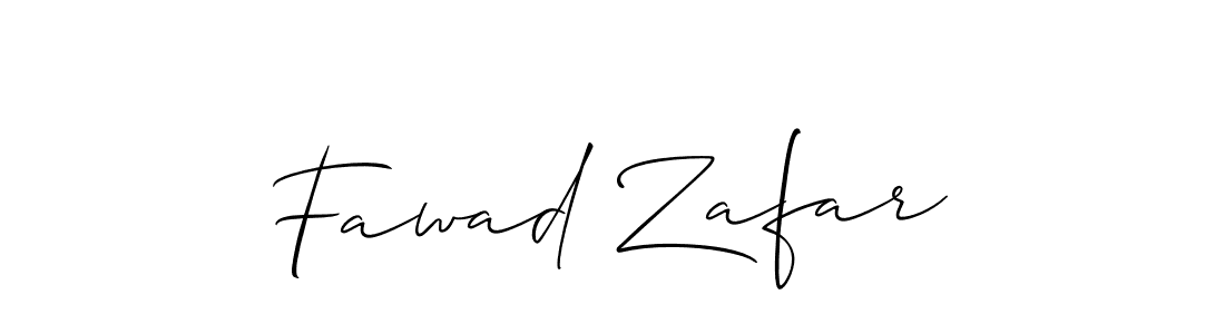 Create a beautiful signature design for name Fawad Zafar. With this signature (Allison_Script) fonts, you can make a handwritten signature for free. Fawad Zafar signature style 2 images and pictures png