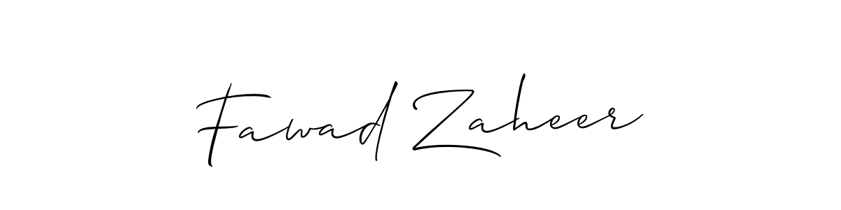 Allison_Script is a professional signature style that is perfect for those who want to add a touch of class to their signature. It is also a great choice for those who want to make their signature more unique. Get Fawad Zaheer name to fancy signature for free. Fawad Zaheer signature style 2 images and pictures png