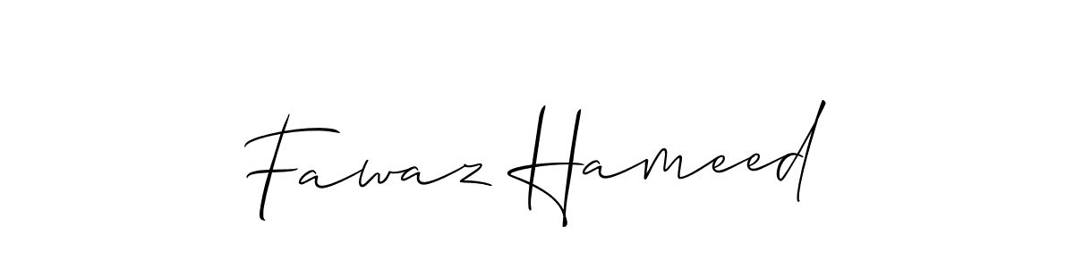 Fawaz Hameed stylish signature style. Best Handwritten Sign (Allison_Script) for my name. Handwritten Signature Collection Ideas for my name Fawaz Hameed. Fawaz Hameed signature style 2 images and pictures png