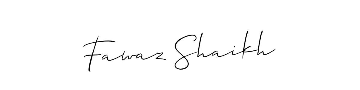 Make a short Fawaz Shaikh signature style. Manage your documents anywhere anytime using Allison_Script. Create and add eSignatures, submit forms, share and send files easily. Fawaz Shaikh signature style 2 images and pictures png