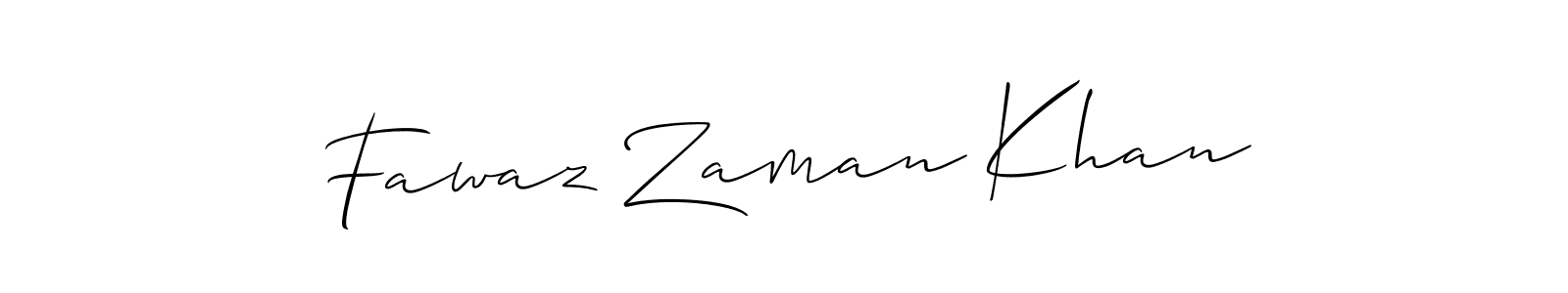 The best way (Allison_Script) to make a short signature is to pick only two or three words in your name. The name Fawaz Zaman Khan include a total of six letters. For converting this name. Fawaz Zaman Khan signature style 2 images and pictures png