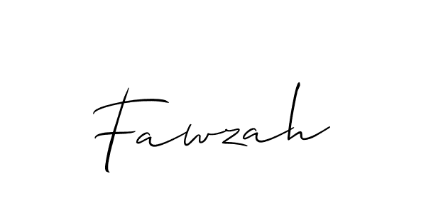 Use a signature maker to create a handwritten signature online. With this signature software, you can design (Allison_Script) your own signature for name Fawzah. Fawzah signature style 2 images and pictures png
