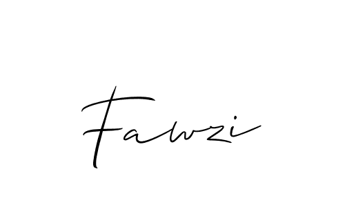 How to make Fawzi signature? Allison_Script is a professional autograph style. Create handwritten signature for Fawzi name. Fawzi signature style 2 images and pictures png