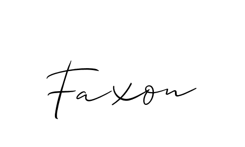 The best way (Allison_Script) to make a short signature is to pick only two or three words in your name. The name Faxon include a total of six letters. For converting this name. Faxon signature style 2 images and pictures png