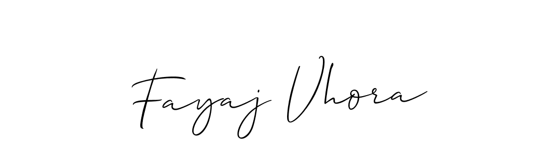 You should practise on your own different ways (Allison_Script) to write your name (Fayaj Vhora) in signature. don't let someone else do it for you. Fayaj Vhora signature style 2 images and pictures png