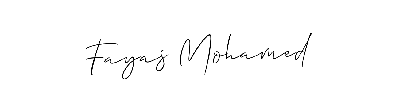 How to make Fayas Mohamed signature? Allison_Script is a professional autograph style. Create handwritten signature for Fayas Mohamed name. Fayas Mohamed signature style 2 images and pictures png