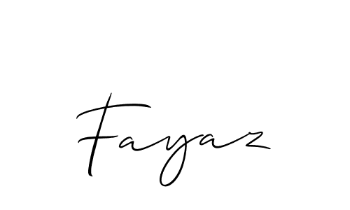Also we have Fayaz name is the best signature style. Create professional handwritten signature collection using Allison_Script autograph style. Fayaz signature style 2 images and pictures png
