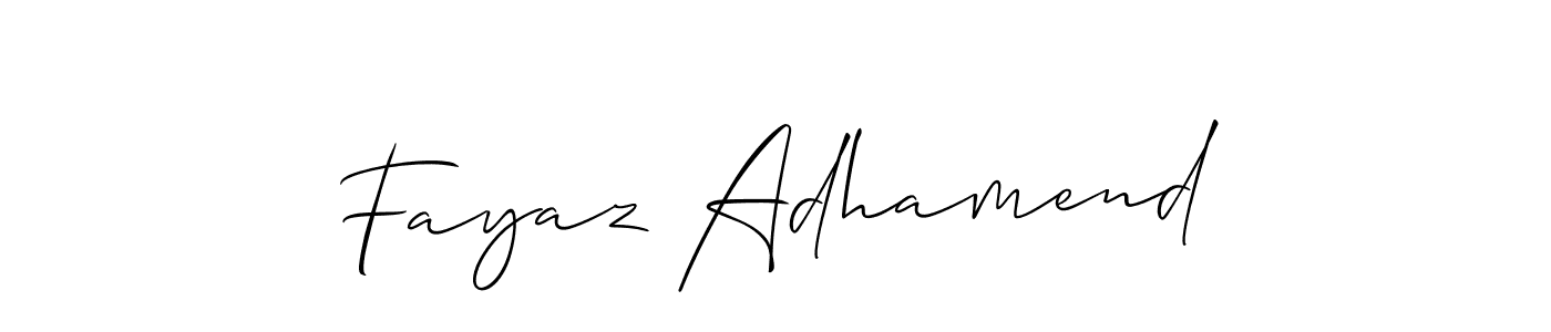 Fayaz Adhamend stylish signature style. Best Handwritten Sign (Allison_Script) for my name. Handwritten Signature Collection Ideas for my name Fayaz Adhamend. Fayaz Adhamend signature style 2 images and pictures png