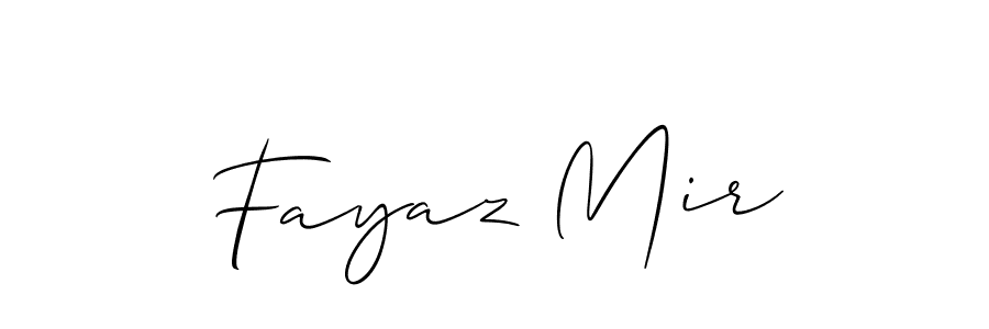 You should practise on your own different ways (Allison_Script) to write your name (Fayaz Mir) in signature. don't let someone else do it for you. Fayaz Mir signature style 2 images and pictures png