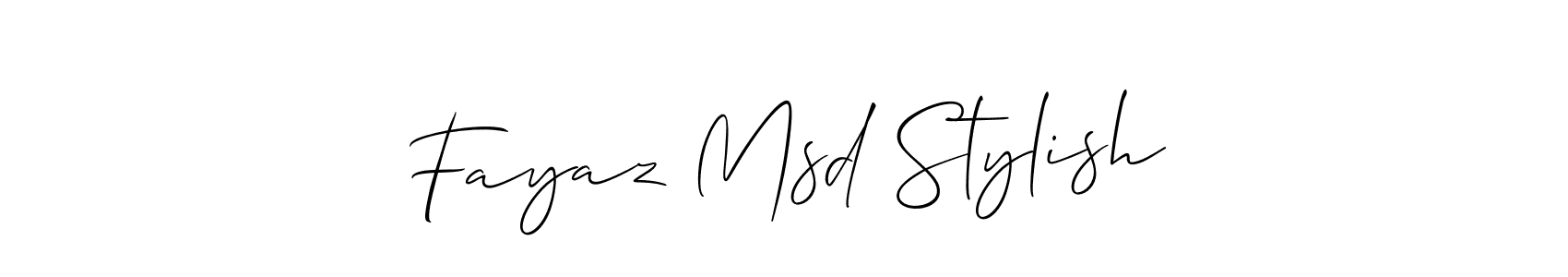 How to Draw Fayaz Msd Stylish signature style? Allison_Script is a latest design signature styles for name Fayaz Msd Stylish. Fayaz Msd Stylish signature style 2 images and pictures png