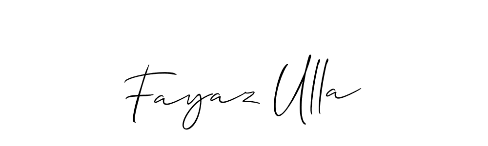 How to make Fayaz Ulla signature? Allison_Script is a professional autograph style. Create handwritten signature for Fayaz Ulla name. Fayaz Ulla signature style 2 images and pictures png
