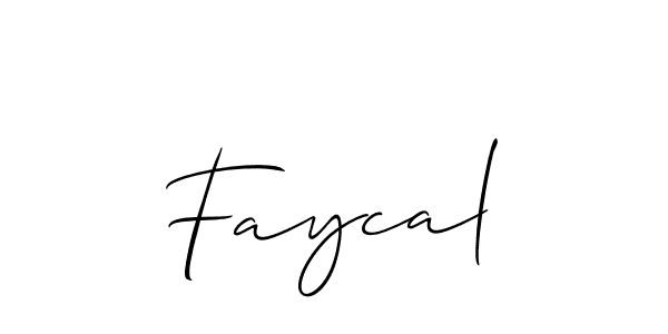 if you are searching for the best signature style for your name Faycal. so please give up your signature search. here we have designed multiple signature styles  using Allison_Script. Faycal signature style 2 images and pictures png
