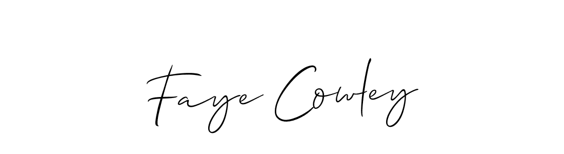 The best way (Allison_Script) to make a short signature is to pick only two or three words in your name. The name Faye Cowley include a total of six letters. For converting this name. Faye Cowley signature style 2 images and pictures png