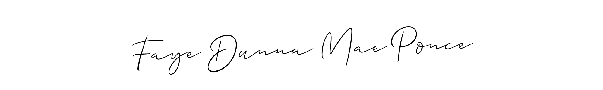 How to make Faye Dunna Mae Ponce signature? Allison_Script is a professional autograph style. Create handwritten signature for Faye Dunna Mae Ponce name. Faye Dunna Mae Ponce signature style 2 images and pictures png
