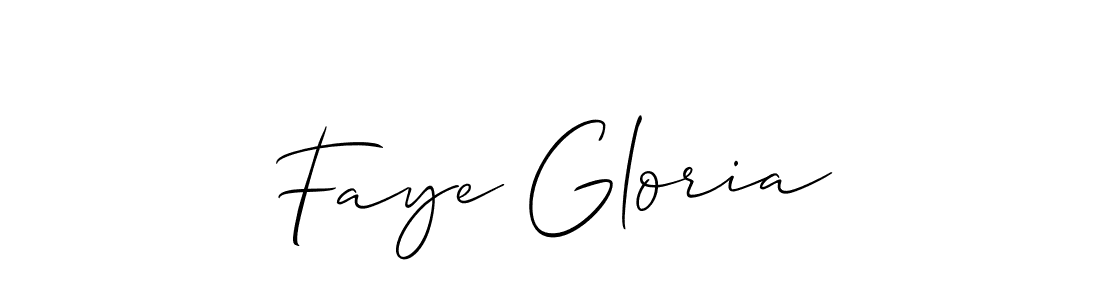 How to make Faye Gloria name signature. Use Allison_Script style for creating short signs online. This is the latest handwritten sign. Faye Gloria signature style 2 images and pictures png