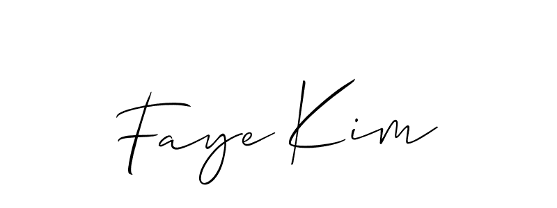 Make a short Faye Kim signature style. Manage your documents anywhere anytime using Allison_Script. Create and add eSignatures, submit forms, share and send files easily. Faye Kim signature style 2 images and pictures png