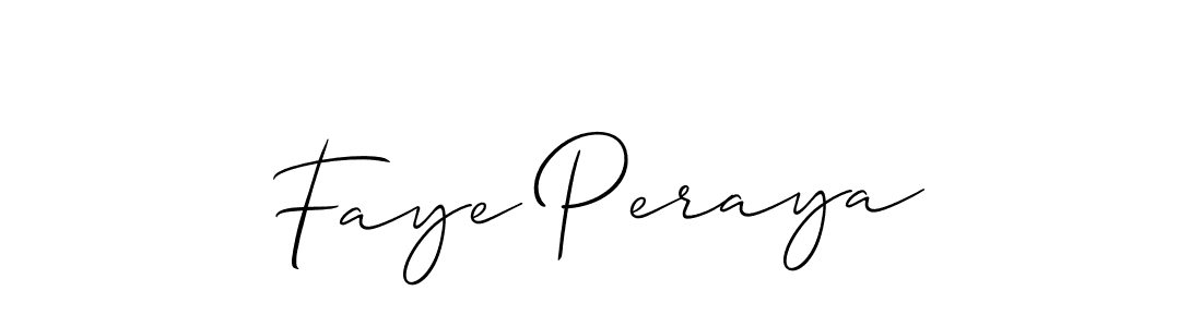 Design your own signature with our free online signature maker. With this signature software, you can create a handwritten (Allison_Script) signature for name Faye Peraya. Faye Peraya signature style 2 images and pictures png