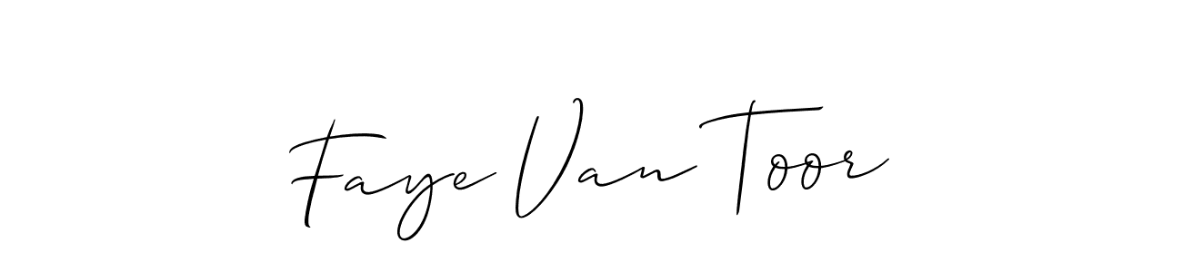 Use a signature maker to create a handwritten signature online. With this signature software, you can design (Allison_Script) your own signature for name Faye Van Toor. Faye Van Toor signature style 2 images and pictures png