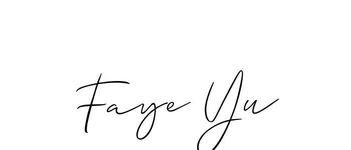 How to make Faye Yu signature? Allison_Script is a professional autograph style. Create handwritten signature for Faye Yu name. Faye Yu signature style 2 images and pictures png