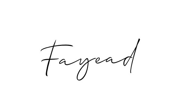 How to Draw Fayead signature style? Allison_Script is a latest design signature styles for name Fayead. Fayead signature style 2 images and pictures png