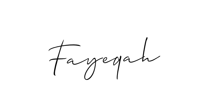 if you are searching for the best signature style for your name Fayeqah. so please give up your signature search. here we have designed multiple signature styles  using Allison_Script. Fayeqah signature style 2 images and pictures png