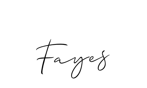 if you are searching for the best signature style for your name Fayes. so please give up your signature search. here we have designed multiple signature styles  using Allison_Script. Fayes signature style 2 images and pictures png