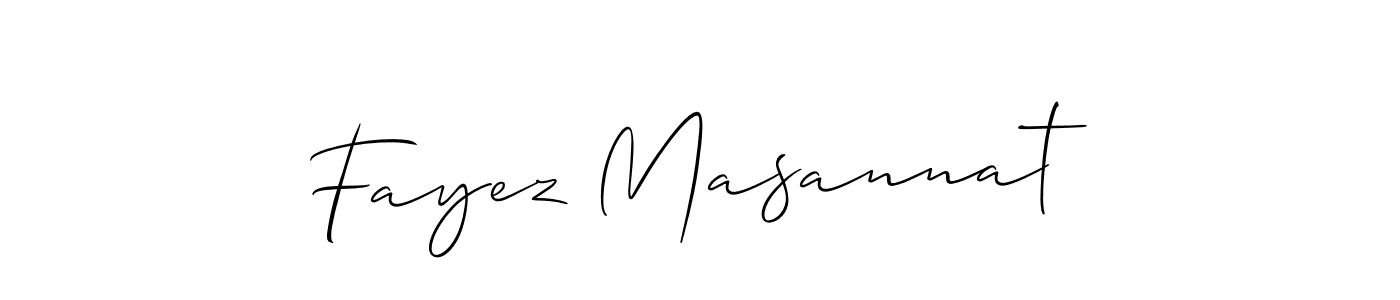 Allison_Script is a professional signature style that is perfect for those who want to add a touch of class to their signature. It is also a great choice for those who want to make their signature more unique. Get Fayez Masannat name to fancy signature for free. Fayez Masannat signature style 2 images and pictures png