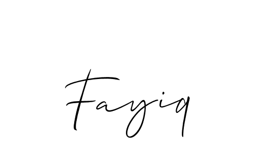 Also we have Fayiq name is the best signature style. Create professional handwritten signature collection using Allison_Script autograph style. Fayiq signature style 2 images and pictures png