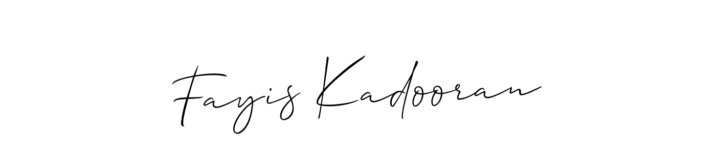 Also You can easily find your signature by using the search form. We will create Fayis Kadooran name handwritten signature images for you free of cost using Allison_Script sign style. Fayis Kadooran signature style 2 images and pictures png