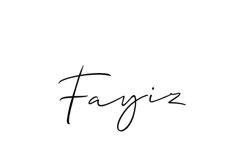 Also You can easily find your signature by using the search form. We will create Fayiz name handwritten signature images for you free of cost using Allison_Script sign style. Fayiz signature style 2 images and pictures png