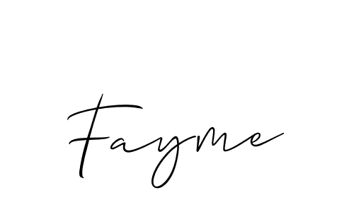 if you are searching for the best signature style for your name Fayme. so please give up your signature search. here we have designed multiple signature styles  using Allison_Script. Fayme signature style 2 images and pictures png