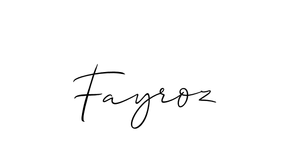 Make a beautiful signature design for name Fayroz. Use this online signature maker to create a handwritten signature for free. Fayroz signature style 2 images and pictures png