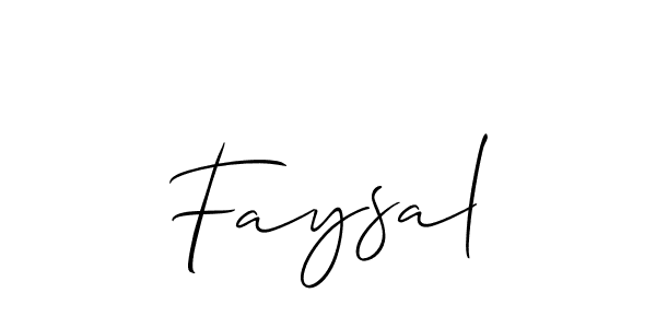 Make a beautiful signature design for name Faysal. With this signature (Allison_Script) style, you can create a handwritten signature for free. Faysal signature style 2 images and pictures png