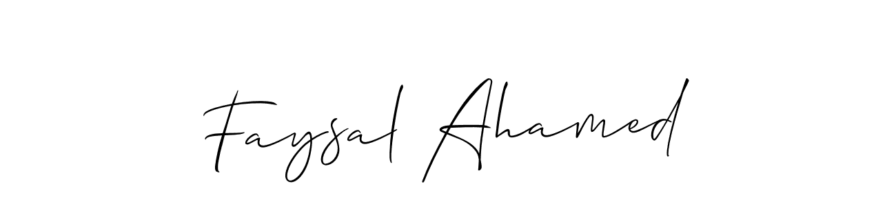 How to Draw Faysal Ahamed signature style? Allison_Script is a latest design signature styles for name Faysal Ahamed. Faysal Ahamed signature style 2 images and pictures png