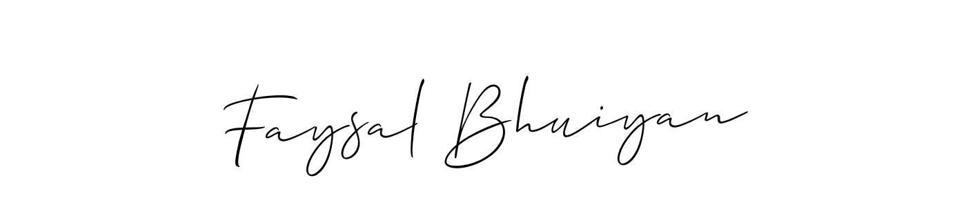 Make a beautiful signature design for name Faysal Bhuiyan. With this signature (Allison_Script) style, you can create a handwritten signature for free. Faysal Bhuiyan signature style 2 images and pictures png