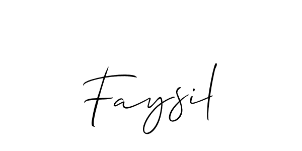 Similarly Allison_Script is the best handwritten signature design. Signature creator online .You can use it as an online autograph creator for name Faysil. Faysil signature style 2 images and pictures png