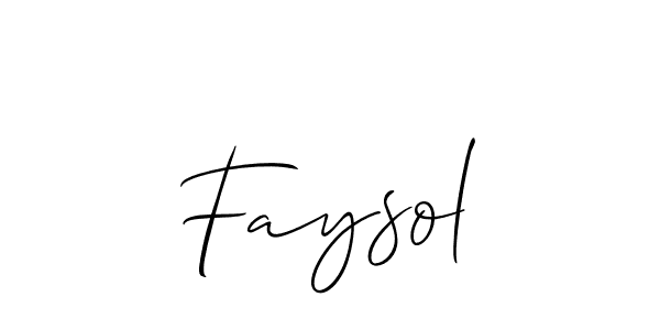 Similarly Allison_Script is the best handwritten signature design. Signature creator online .You can use it as an online autograph creator for name Faysol. Faysol signature style 2 images and pictures png