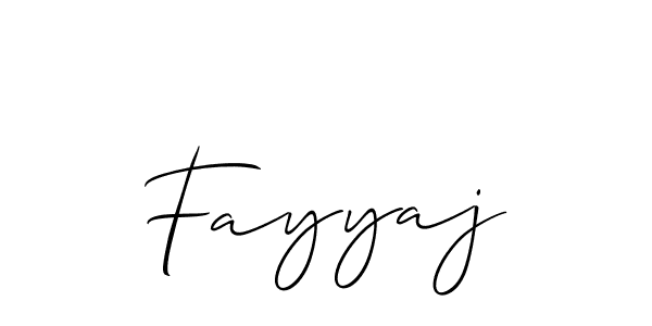 Use a signature maker to create a handwritten signature online. With this signature software, you can design (Allison_Script) your own signature for name Fayyaj. Fayyaj signature style 2 images and pictures png