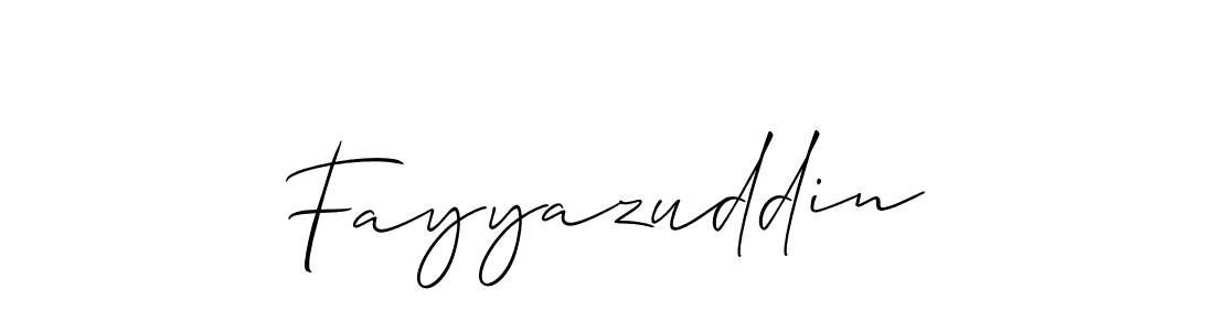 Also we have Fayyazuddin name is the best signature style. Create professional handwritten signature collection using Allison_Script autograph style. Fayyazuddin signature style 2 images and pictures png