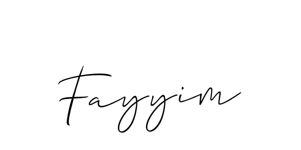 Design your own signature with our free online signature maker. With this signature software, you can create a handwritten (Allison_Script) signature for name Fayyim. Fayyim signature style 2 images and pictures png
