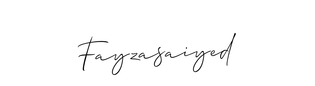 Make a beautiful signature design for name Fayzasaiyed. With this signature (Allison_Script) style, you can create a handwritten signature for free. Fayzasaiyed signature style 2 images and pictures png