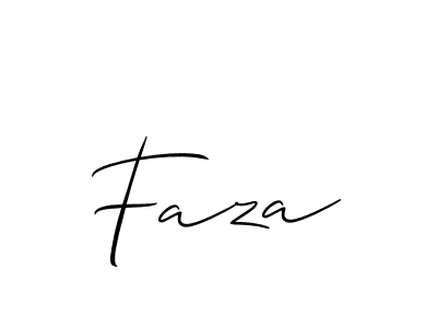 Use a signature maker to create a handwritten signature online. With this signature software, you can design (Allison_Script) your own signature for name Faza. Faza signature style 2 images and pictures png