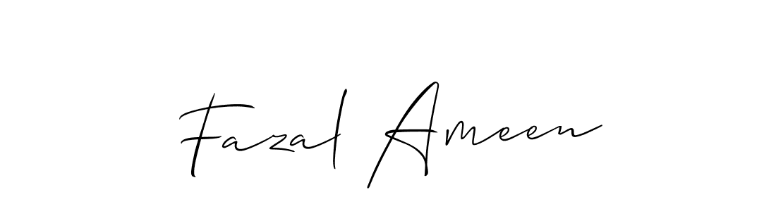 Make a beautiful signature design for name Fazal Ameen. With this signature (Allison_Script) style, you can create a handwritten signature for free. Fazal Ameen signature style 2 images and pictures png